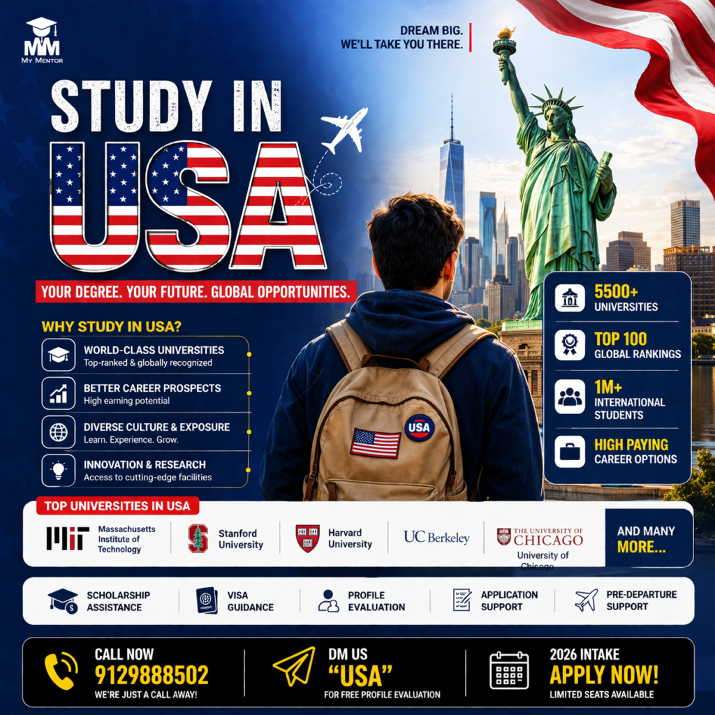 Study in USA for Indian Students (2026): Fees, Top Universities, IELTS, Salary & Visa Guide