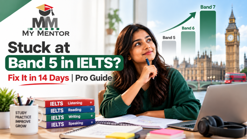 Stuck at Band 5 in IELTS? Fix It in 14 Days (Pro Guide)