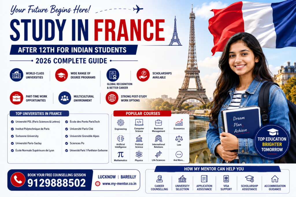 Study in France for Indian Students 2026: Costs, Jobs, PR & Complete Guide