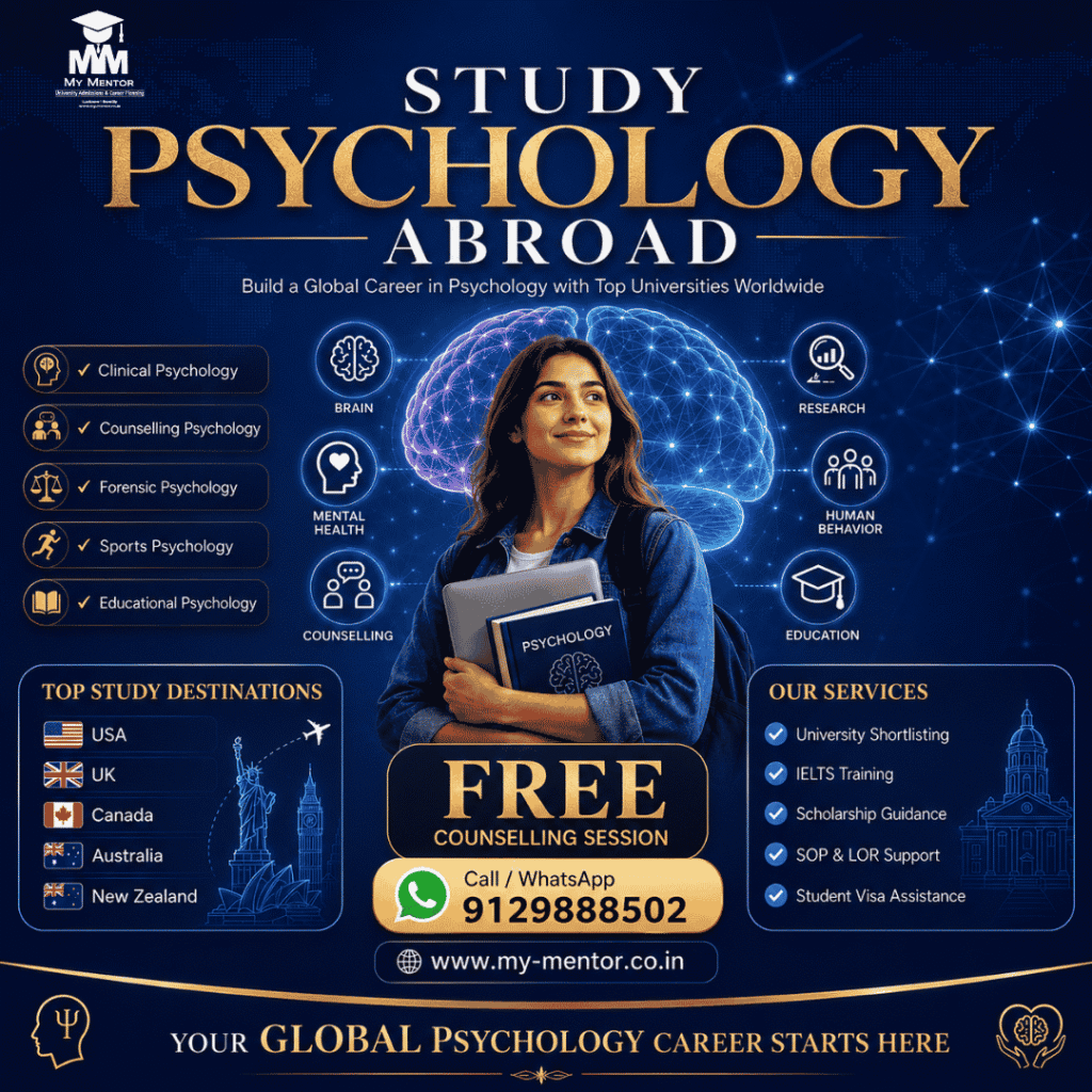 Study Psychology Abroad for Indian Students (2026 Complete Guide)