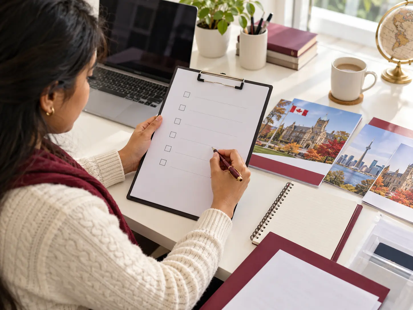 Study abroad planning desk for Canada